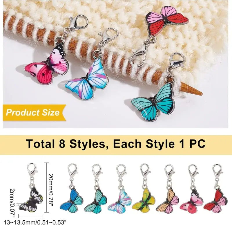 6 Pcs Sheep Stitch Markers Alloy Enamel Crochet Stitch Marker Charms Locking Stitch Marker Knitting DIY Handmade Gift