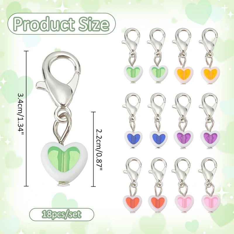 6 Pcs Sheep Stitch Markers Alloy Enamel Crochet Stitch Marker Charms Locking Stitch Marker Knitting DIY Handmade Gift