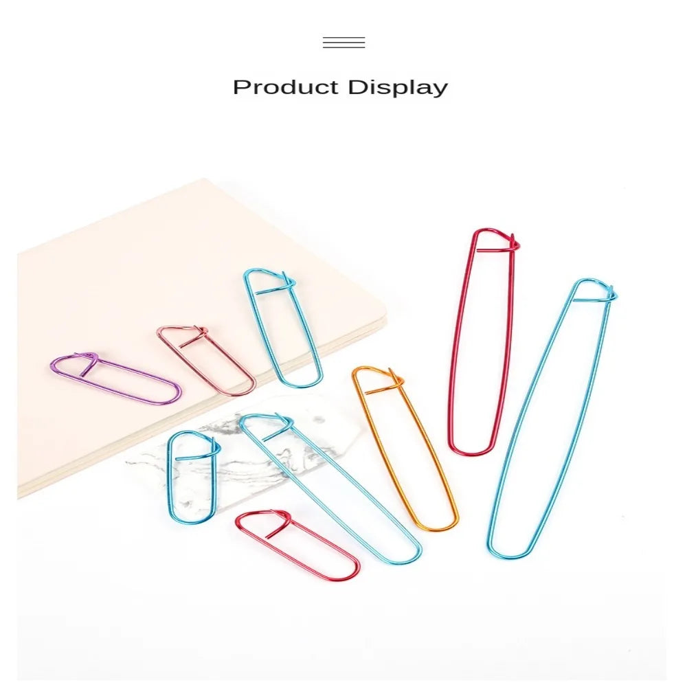 12Pcs Stitch Holders Markers Aluminium Yarn Stitch Holder Set For Knitting Crocheting Colorful Mark Large Pin Weaving Tool