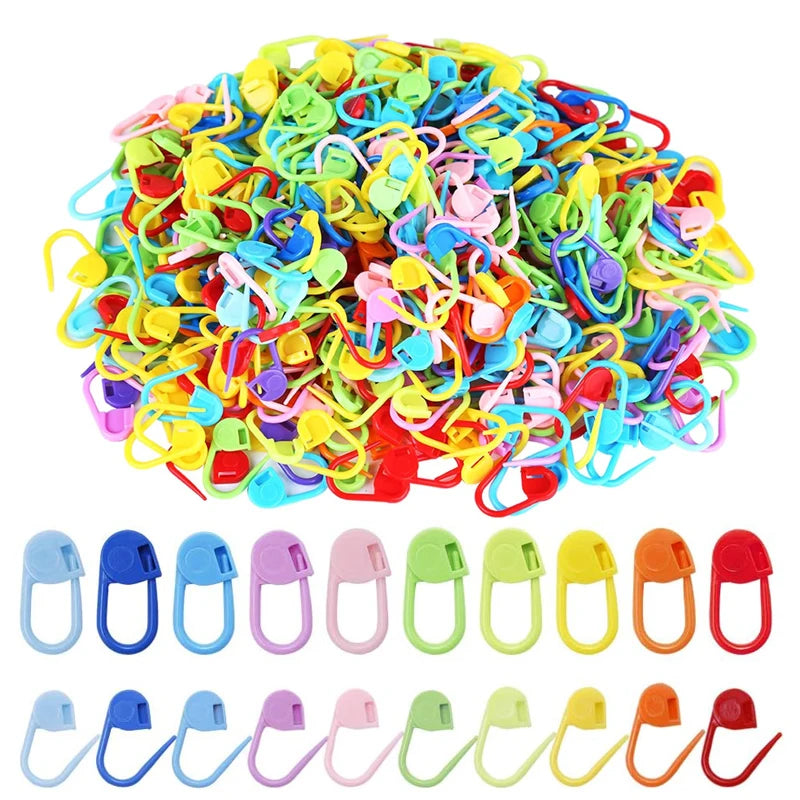 10-1000Pcs Mix Color Knitting Stitch Counter Crochet Locking Stitch Markers Stitch Needle Clip Knitting Crochet Marker DIY Craft