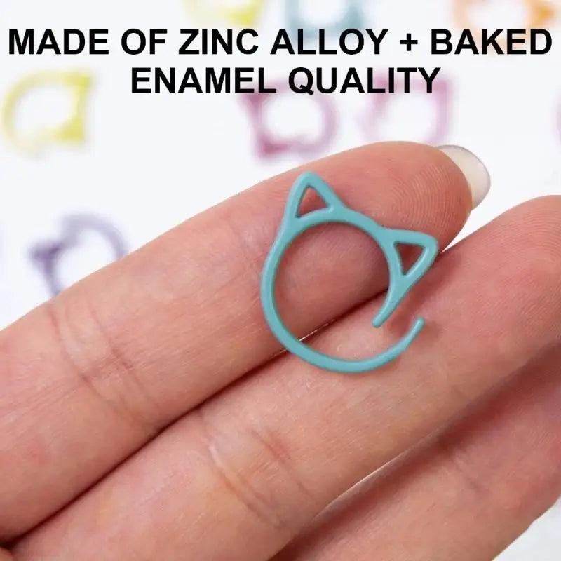 24/48pcs Cat Ear Metal Stitch Marker Crochet Hook Lock Marker Ring Crochet Hook Lock Stitch Marker For Knitting Tools