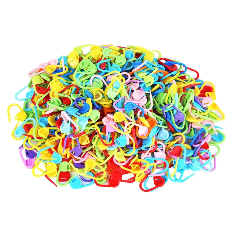 10-1000Pcs Mix Color Knitting Stitch Counter Crochet Locking Stitch Markers Stitch Needle Clip Knitting Crochet Marker DIY Craft