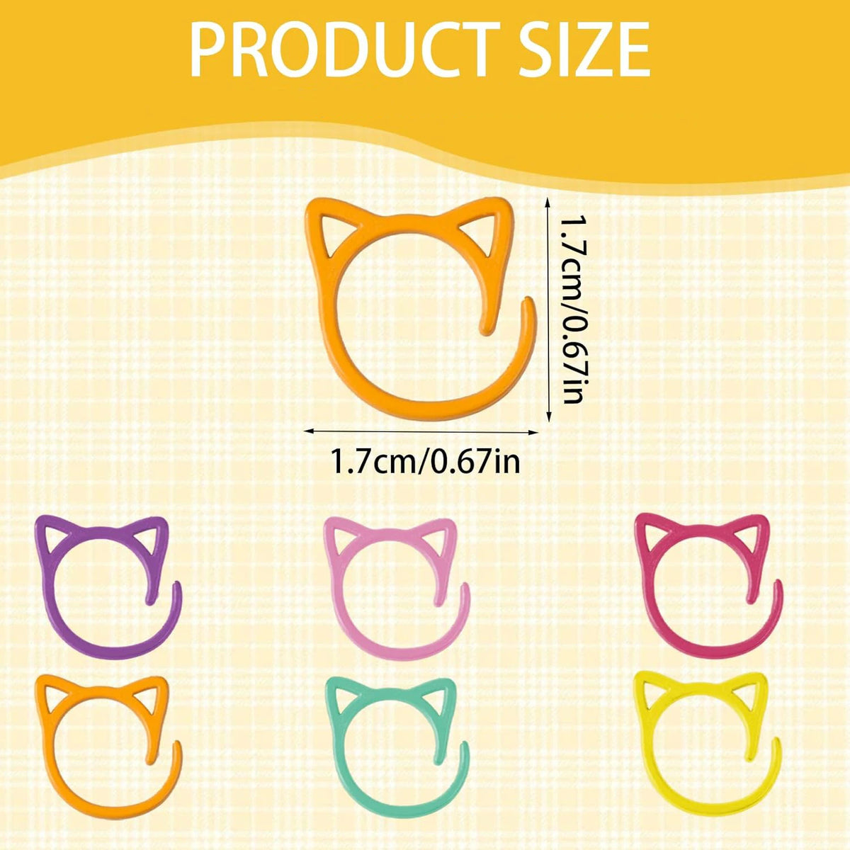 30/50/100/200PCS Cat Stitch Markers for Knitting Spiral Metal Stitch Markers for Crocheting Colorful Crochet Markers Ring