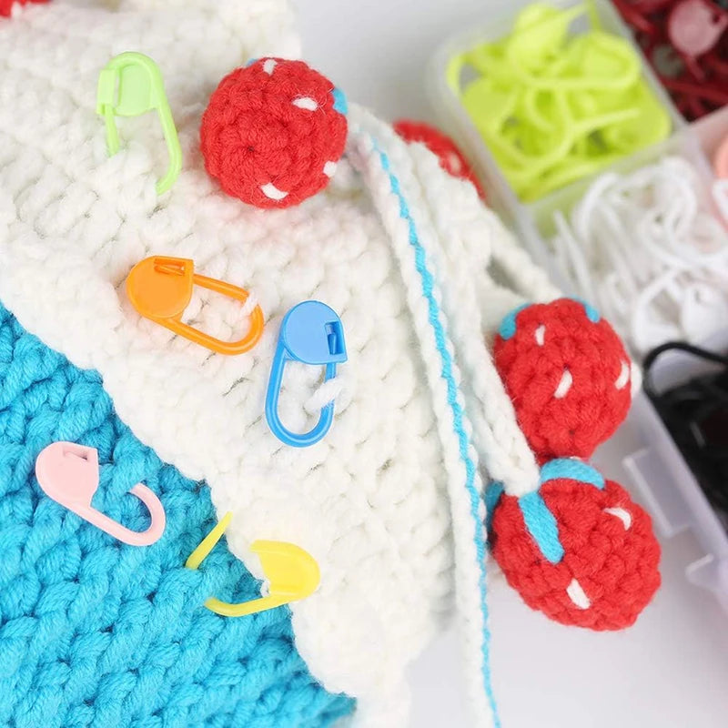 50pcs Knitting Marking Buckle Pins Clips Stitch Markers Locking Buckle Pins Sweater Weaving Tools Counter DIY Sewing Accessory