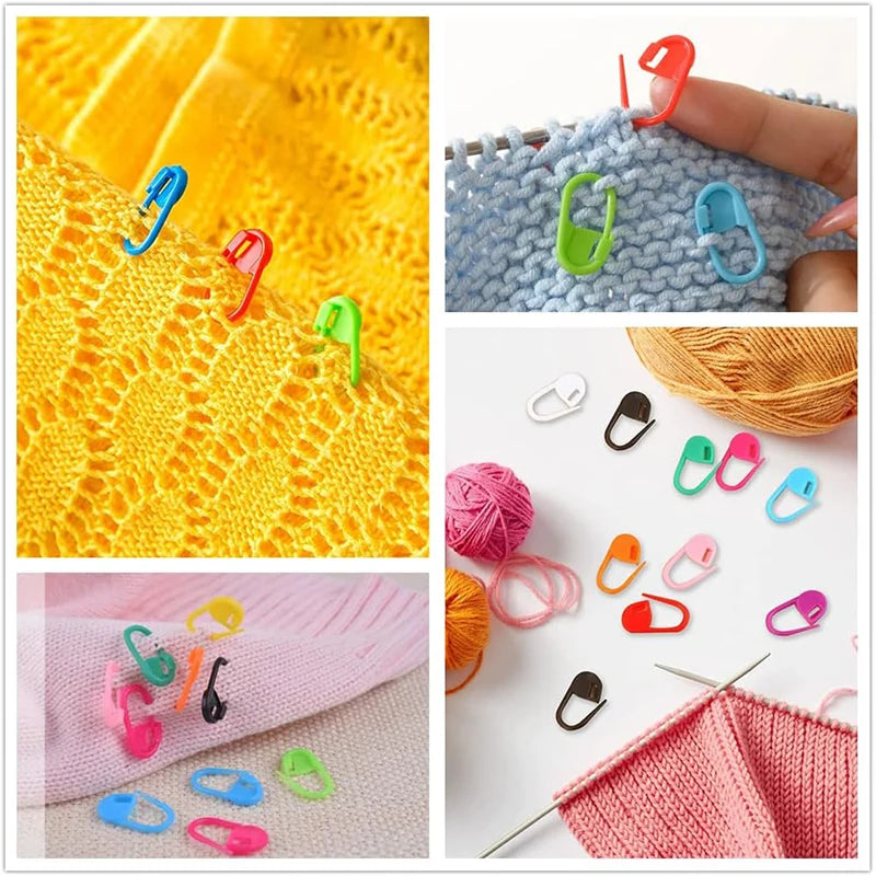 50pcs Knitting Marking Buckle Pins Clips Stitch Markers Locking Buckle Pins Sweater Weaving Tools Counter DIY Sewing Accessory