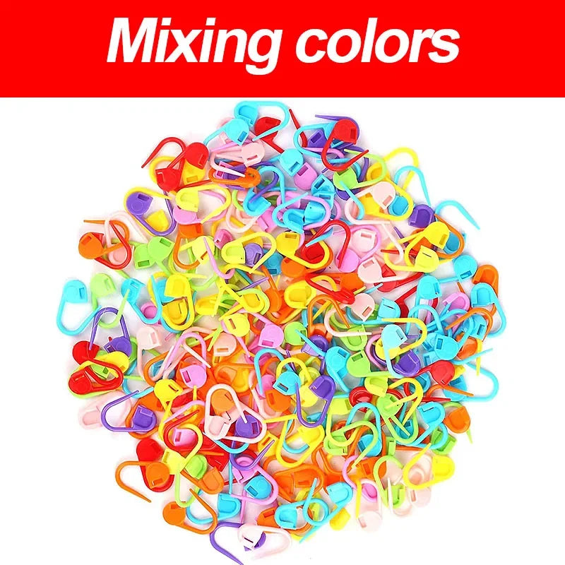 50-100Pcs/Bag Plastic Small Clip Locking Stitch Markers Crochet Latch Knitting Tools Needle Clip Hook Sewing Tool Mixed Color