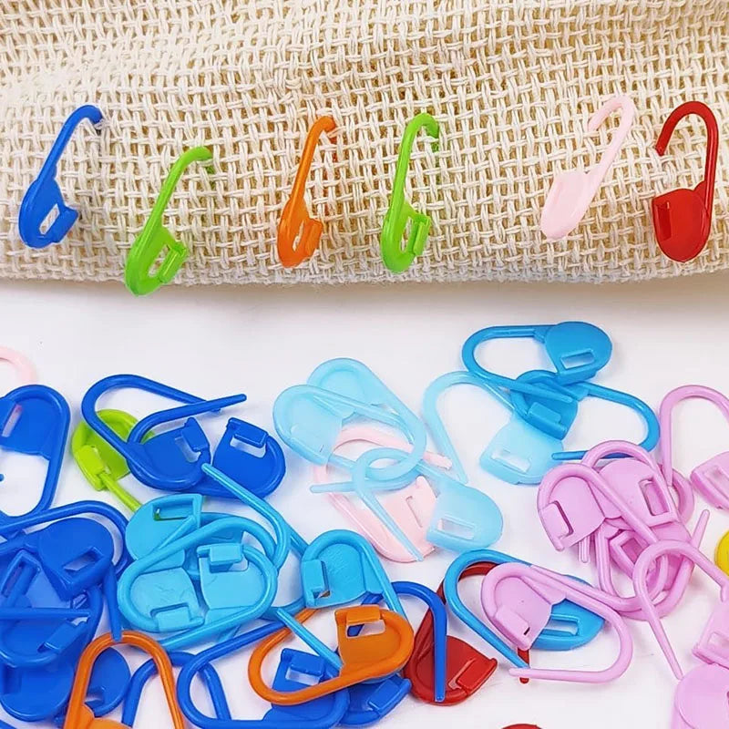50-100pcs Plastic Crochet Yarn Weave Markers Resin Small Clip Locking Stitch Knitting Tools Needle Clip Mark Sewing Tool