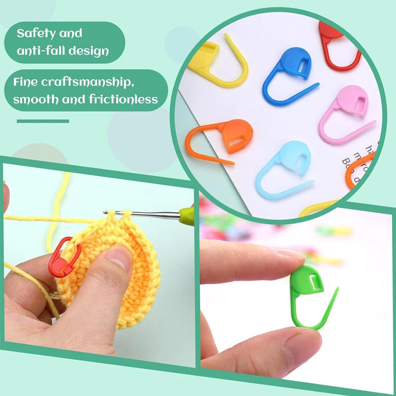 10-1000Pcs Mix Color Knitting Stitch Counter Crochet Locking Stitch Markers Stitch Needle Clip Knitting Crochet Marker DIY Craft