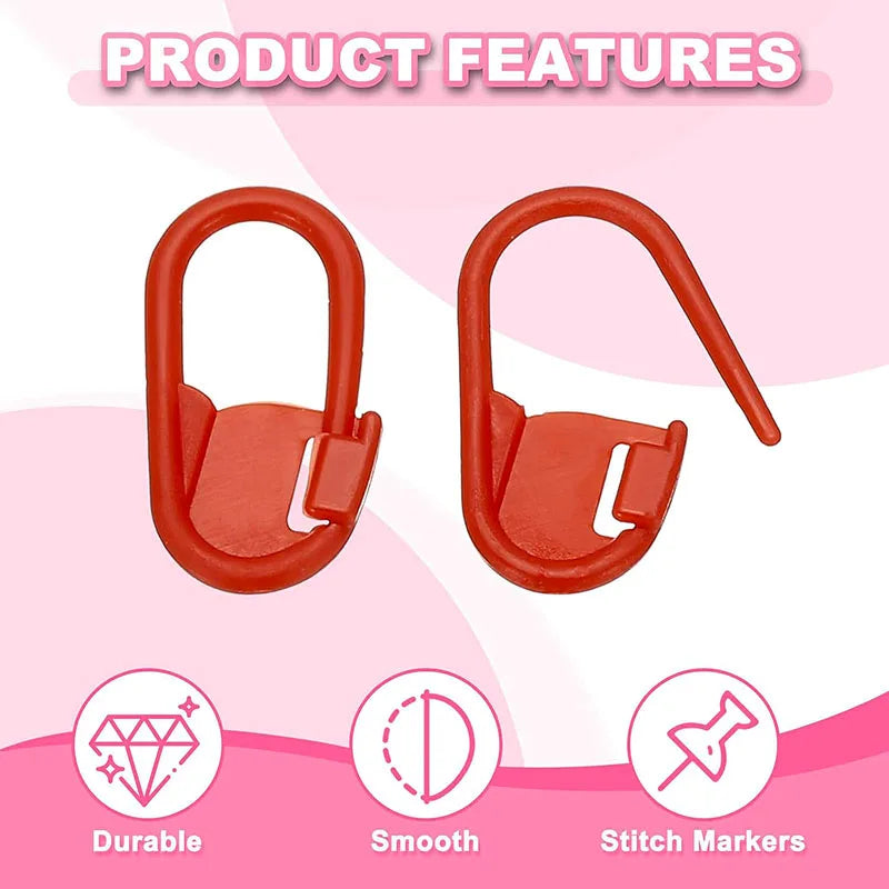 50-100Pcs/Bag Plastic Small Clip Locking Stitch Markers Crochet Latch Knitting Tools Needle Clip Hook Sewing Tool Mixed Color