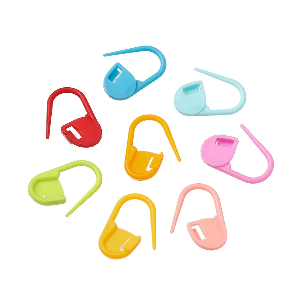 100Pcs/lot Colorful Locking Stitch Markers Plastic Knitting Crochet Locking Crochet Needle Clip Hook Tool for DIY Jewelry Making