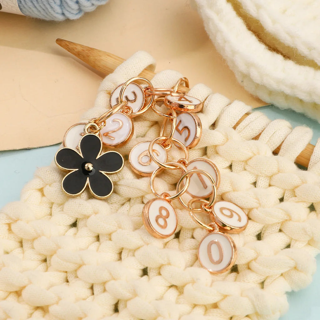 Number Stitch Markers Bead Chain Multifunction Crochet Markers Digital Crochet Locking Knitting Markers DIY Sewing Accessories