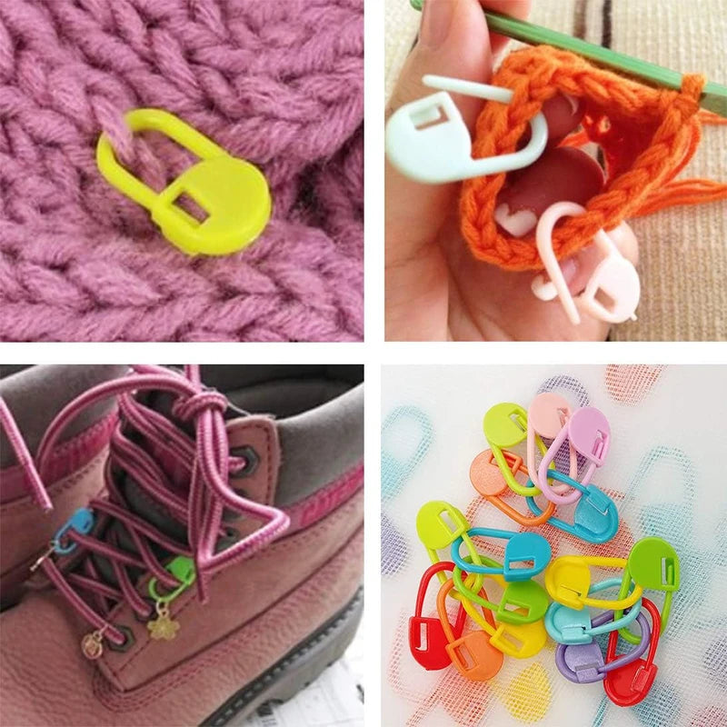 50pcs Knitting Marking Buckle Pins Clips Stitch Markers Locking Buckle Pins Sweater Weaving Tools Counter DIY Sewing Accessory