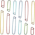12Pcs Stitch Holders Markers Aluminium Yarn Stitch Holder Set For Knitting Crocheting Colorful Mark Large Pin Weaving Tool