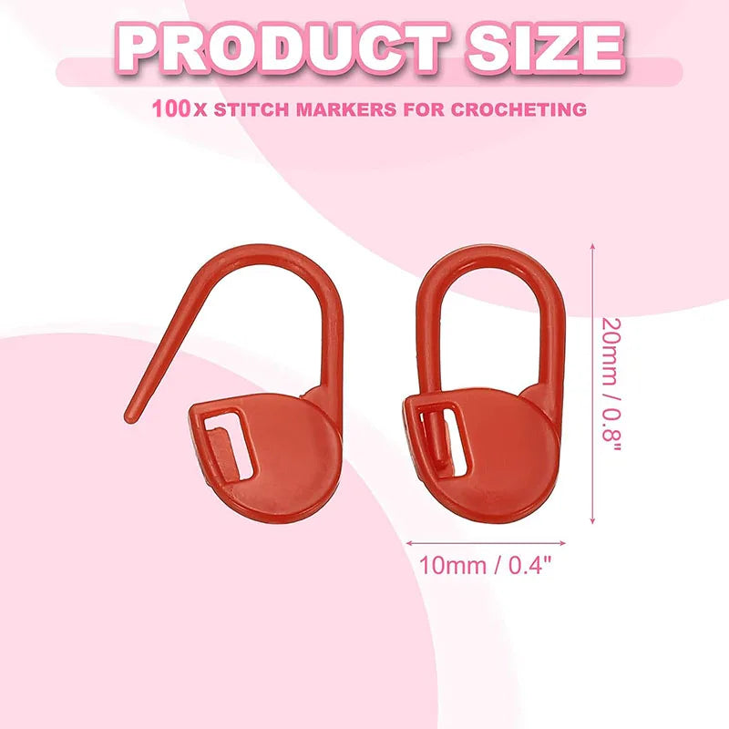 50-100Pcs/Bag Plastic Small Clip Locking Stitch Markers Crochet Latch Knitting Tools Needle Clip Hook Sewing Tool Mixed Color