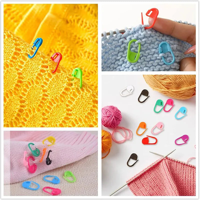 50-100pcs Plastic Crochet Yarn Weave Markers Resin Small Clip Locking Stitch Knitting Tools Needle Clip Mark Sewing Tool