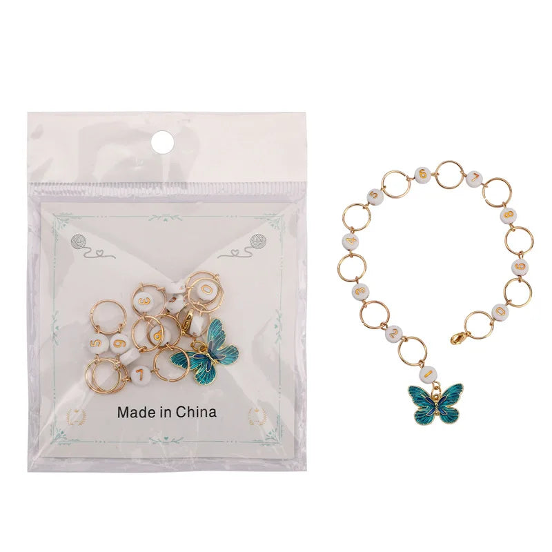Number Stitch Markers Bead Chain Multifunction Crochet Markers Digital Crochet Locking Knitting Markers DIY Sewing Accessories