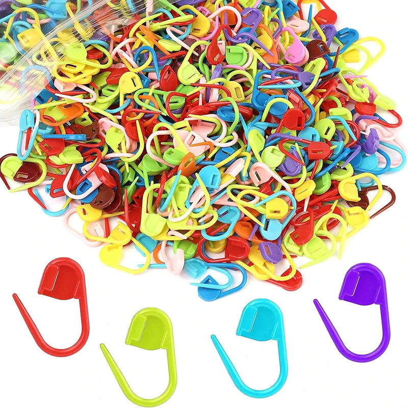 50pcs Knitting Marking Buckle Pins Clips Stitch Markers Locking Buckle Pins Sweater Weaving Tools Counter DIY Sewing Accessory