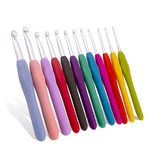 12/37pcs Ergonomic Crochet Hook Set Extra Long Kit Crochet Needles Knitting Crochet Tricot Accessories For Beginners Comfortable