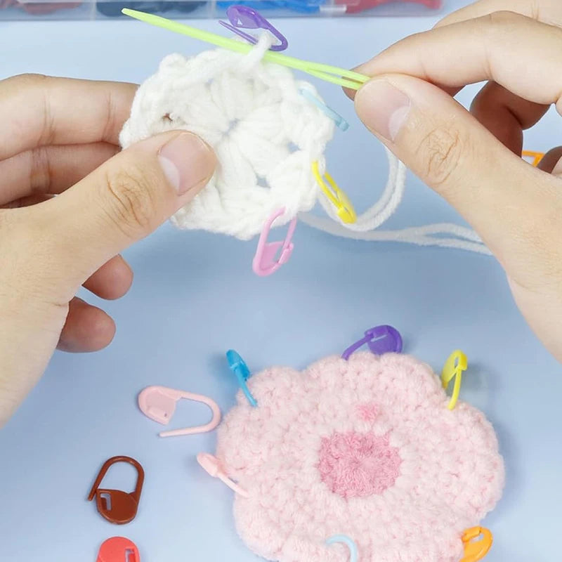 10-1000Pcs Mix Color Knitting Stitch Counter Crochet Locking Stitch Markers Stitch Needle Clip Knitting Crochet Marker DIY Craft